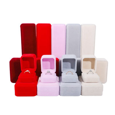 Großhandel Fertigung Luxus Schmuck Box Verpackung Personalisierte High-End Custom Halskette Armband Ohrringe Ring Verpackung Samt Schmuck Box mit Logo