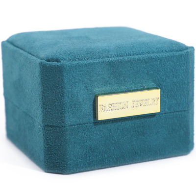 Großhandel Fertigung Luxus handgefertigte Schmuckbox Verpackung Personalisiertes Custom Logo High-End hellblaues Halskette Armband Ohrringe Ring Verpackung Samt Oktagonale Schmuckbox