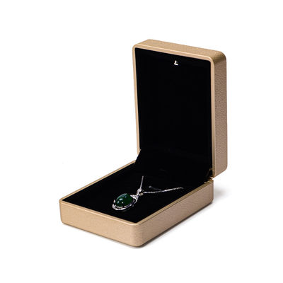 Schmuckpaket Hanhong Gold Led-Ringbox aus Leder mit Seidenbildschirmdruck und Licht