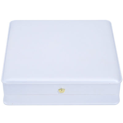 Custom Logo Luxus Schmuck Verpackungskiste Neues Rechteck Weiß Klavierfarbe LED Ring Schmuckbox