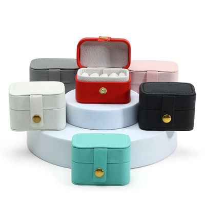 kaufen Leder Schmuckkasten Portable Mini Reiseorganiser für Ring Ohrring Halskette Lagerung online manufacture