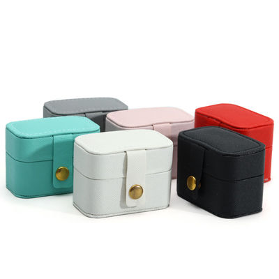 Leder Schmuckkasten Portable Mini Reiseorganiser für Ring Ohrring Halskette Lagerung