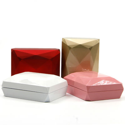 Custom Logo PU Kunststoff Schmuck Verpackungskiste mit LED-Licht Hanhong Luxus Ring Box