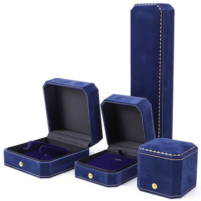 kaufen Han Hong angepasste Größe Blaue Samt Schmuckschachtel mit Logo und Schmuckpaket online manufacture