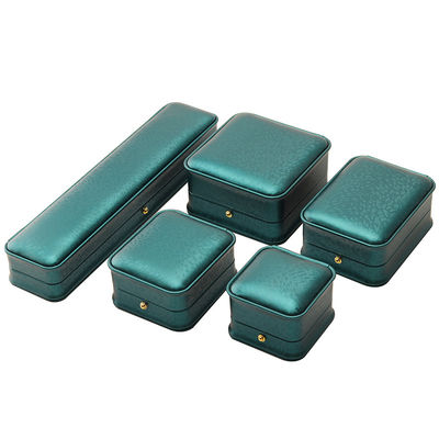 Custom Logo Halskette Ornamente Grüne Leder Schmuckbox für Hanhong 2023 Luxus Ring