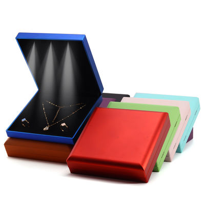 Hanhong Custom Logo Weißes Licht Schmuck Verpackung Box Set mit Ring Halskette Ohrringe