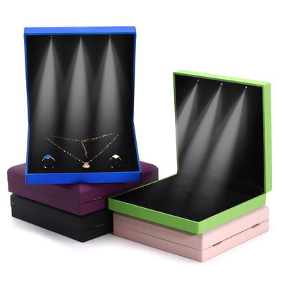 Hanhong Custom Logo Weißes Licht Schmuck Verpackung Box Set mit Ring Halskette Ohrringe