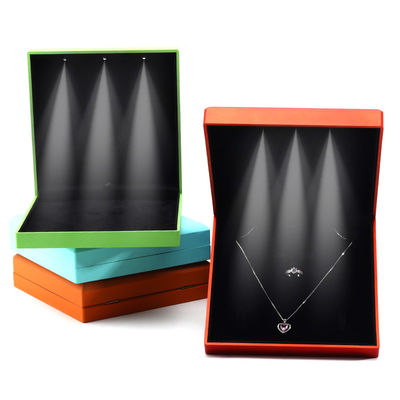 Hanhong Custom Logo Weißes Licht Schmuck Verpackung Box Set mit Ring Halskette Ohrringe