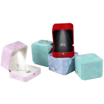 kaufen Customized Größe Samt Schmuckbox für die Organisation und Anzeige von LED Schmuck Sammlung online manufacture