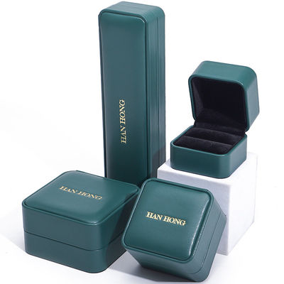 kaufen Dunkelgrüner PU-Leder Schmuckfach Luxus Schmuckfach Verpackung online manufacture