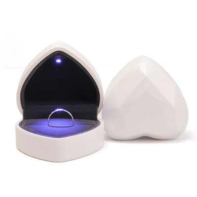 Anpassbare Premium Herzform LED Schmuck Halskette Ring Box Verpackung mit Logo