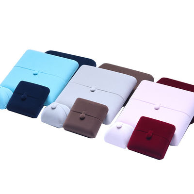 10*10*3cm Hanhong Custom Logo Luxus Schmuck Verpackung Box Samt Halskette Ring Armband Ohrringe