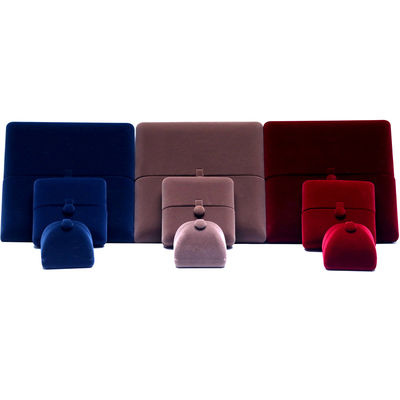 10*10*3cm Hanhong Custom Logo Luxus Schmuck Verpackung Box Samt Halskette Ring Armband Ohrringe