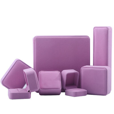 kaufen Neueste rosa Samt Schmuckbox für maßgeschneiderte Größe Stud Ohrringe Schmuckverpackung online manufacture