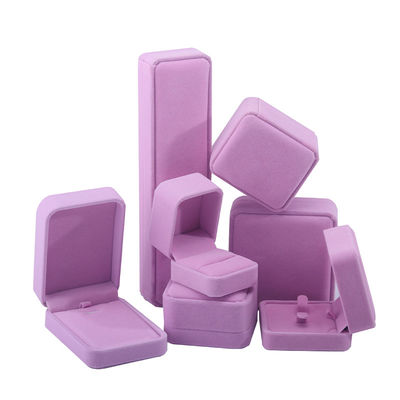 Neueste rosa Samt Schmuckbox für maßgeschneiderte Größe Stud Ohrringe Schmuckverpackung