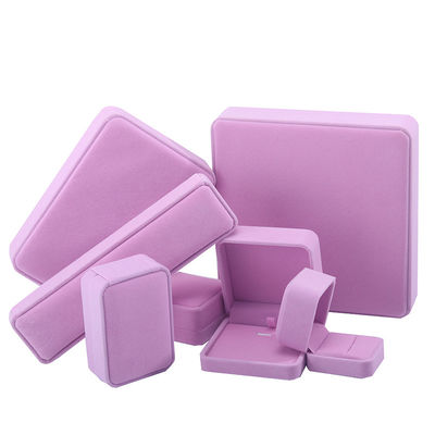 Hochwertige Schmuckschatulle, hochwertig handgefertigte, rosa Samt-Schmuckschatulle für Schmucksets
