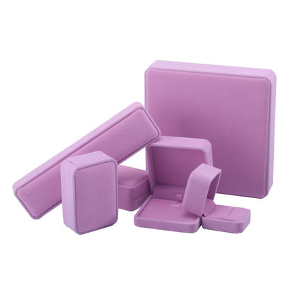 Hochwertige Schmuckschatulle, hochwertig handgefertigte, rosa Samt-Schmuckschatulle für Schmucksets