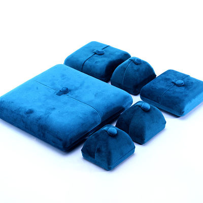Elegante Doppeltür Schmuckschachtel Hign Ende blaues Samt Schmuckschachtel mit Logo