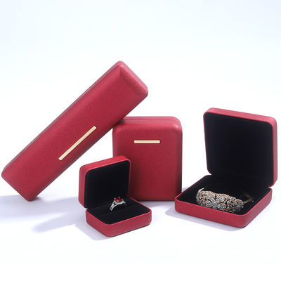 Zusammengestellte Samtschmuckschachtel für PU-Lederarmbänder Ohrringe und Anhänger Verpackung