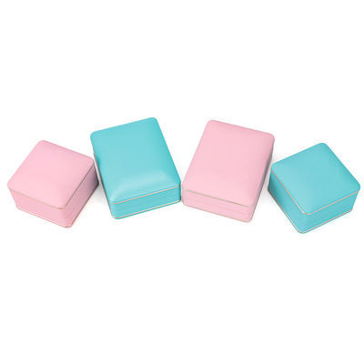 Custom Logo Silk Screen Druck Schmuck Aufbewahrungsbox mit Licht Hanhong Cyan Ring Box