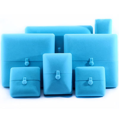kaufen Sky Blue Velvet Hanhong Custom Logo Schmuck Verpackungskiste für Armband Ohrringe Geschenk online manufacture