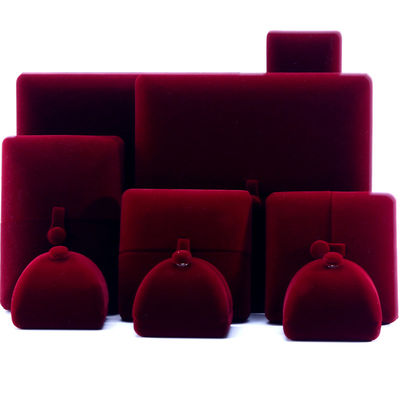 elegant doppeltürige Schmuckschachtel hign end rotes Samt Schmuckschachtel mit Logo