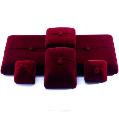 elegant doppeltürige Schmuckschachtel hign end rotes Samt Schmuckschachtel mit Logo