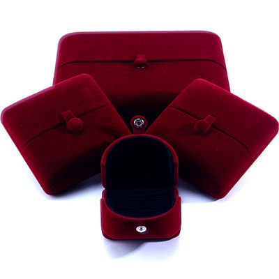 elegant doppeltürige Schmuckschachtel hign end rotes Samt Schmuckschachtel mit Logo