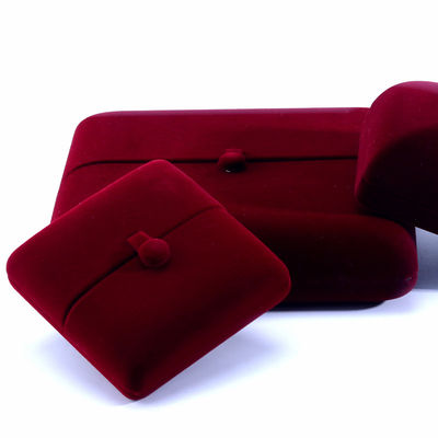 elegant doppeltürige Schmuckschachtel hign end rotes Samt Schmuckschachtel mit Logo