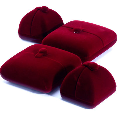 elegant doppeltürige Schmuckschachtel hign end rotes Samt Schmuckschachtel mit Logo