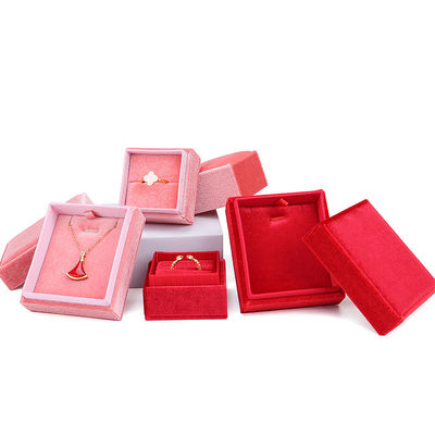 Kunden-Logo Hanhong Samt Schmuck Display Geschenkbox für maßgeschneiderte Verlobungen