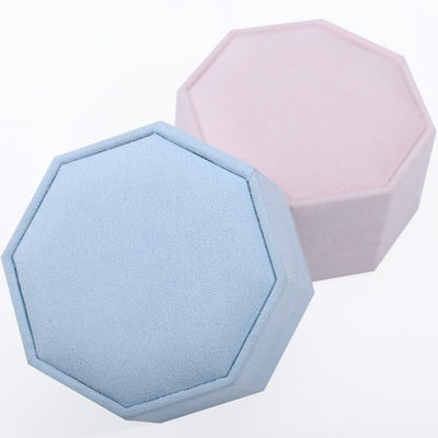7.5*7.5cm Samt Schmuckbox für Custom Logo Halskette und Ring Set Display Reisen