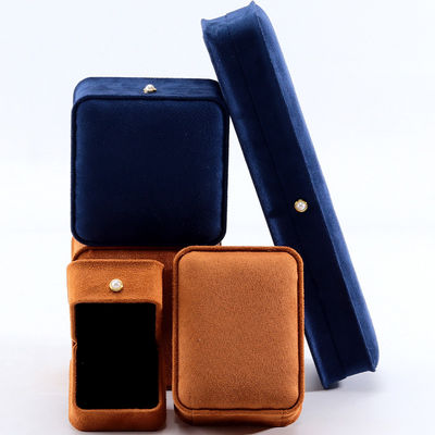 Luxus Schmuckverpackungskiste für Samt Armband Ohrringe Halskette Perlenverschluss