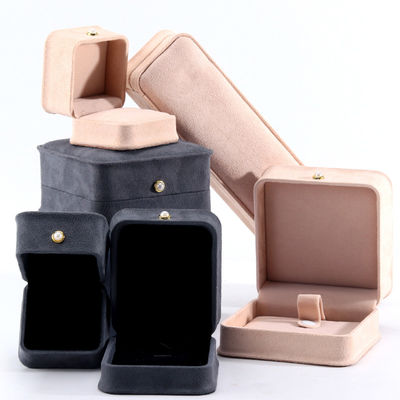 Luxus Schmuckverpackungskiste für Samt Armband Ohrringe Halskette Perlenverschluss