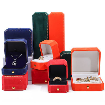 kaufen Custom Logo Rechteck Samt Schmuckbox für Anhänger Ohrringe Armband Halskette Ring online manufacture