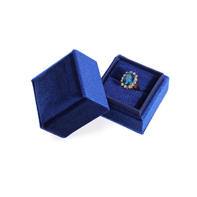 kaufen Hanhong Luxury angepasste blaue Quadratring-Speicherbox für Hochzeitsverlobungspapier online manufacture