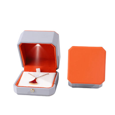 kaufen Luxus Schmuckpaket Hanhong Custom Graue Lederbox für Ringe und Anhänger online manufacture