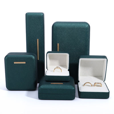 kaufen Hanhong Green PU Leather Velvet Schmuckbox für individuelles Logo und Luxusverpackung online manufacture