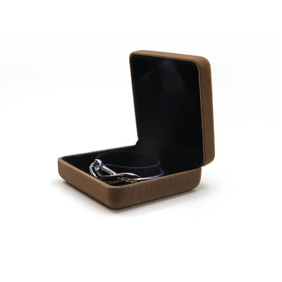 kaufen Luxuriöse Samtschmuckbox für hochwertige braune Verpackung von Armband Halskette Ring online manufacture