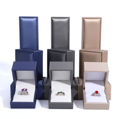 Kundenlogo Hanhong Schmuckverpackungskiste Luxus-Lederring Halskette Schmuckkiste