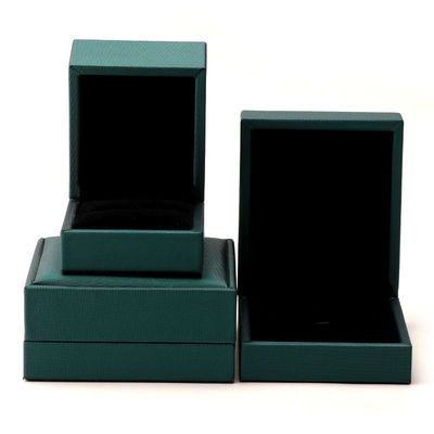 kaufen Custom Luxus Samt Schmuck Verpackung Box Grün PU Leder Halskette und Ring Hanhong online manufacture