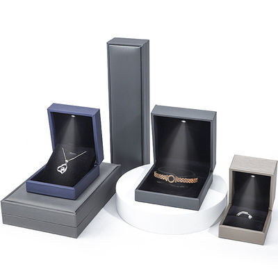 Bürstenveredelung PU Led-Leder Schmuckschrank Mehrfarbiger Schmuck Geschenkboxen