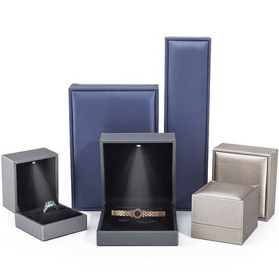 Bürstenveredelung PU Led-Leder Schmuckschrank Mehrfarbiger Schmuck Geschenkboxen