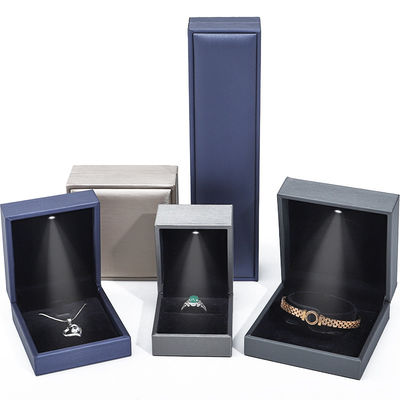 Bürstenveredelung PU Led-Leder Schmuckschrank Mehrfarbiger Schmuck Geschenkboxen