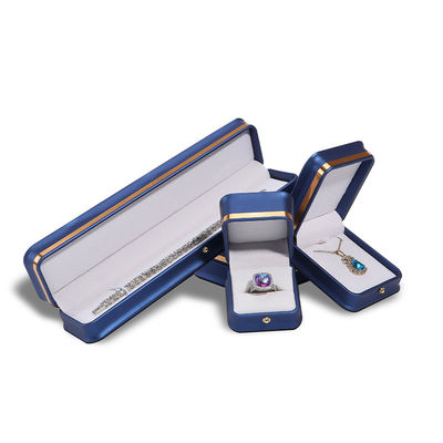 Custom Logo Dunkelgrüne Leder Schmuckbox mit Hanhong Verpackung und Samtverkleidung