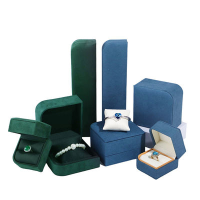 Luxus-Schmuck aus grüner Mikrofiber-Leder für Ohrringe und Ringe von Hanhong