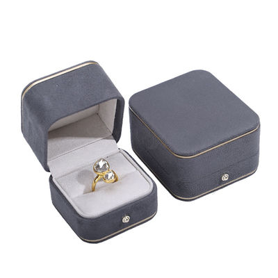 Hot Stamping Logo Hanhong Grau Custom Schmuckbox für Halskette Armband Ohrringe