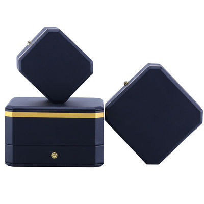 Achteckig schwarzer PU-Lederschmuck für Hanhong Custom Logo Armband Halskette Ring