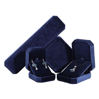 Hanhong Navy Blue Anhänger Halskette Armband Box mit koreanischen Samt Schmuckpaket