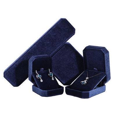 Hanhong Navy Blue Anhänger Halskette Armband Box mit koreanischen Samt Schmuckpaket